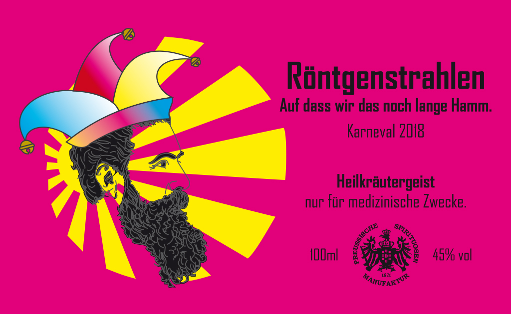Sonderedition Etikettdesign Sonderedition Heilkräutergeist Röntgenstrahlen